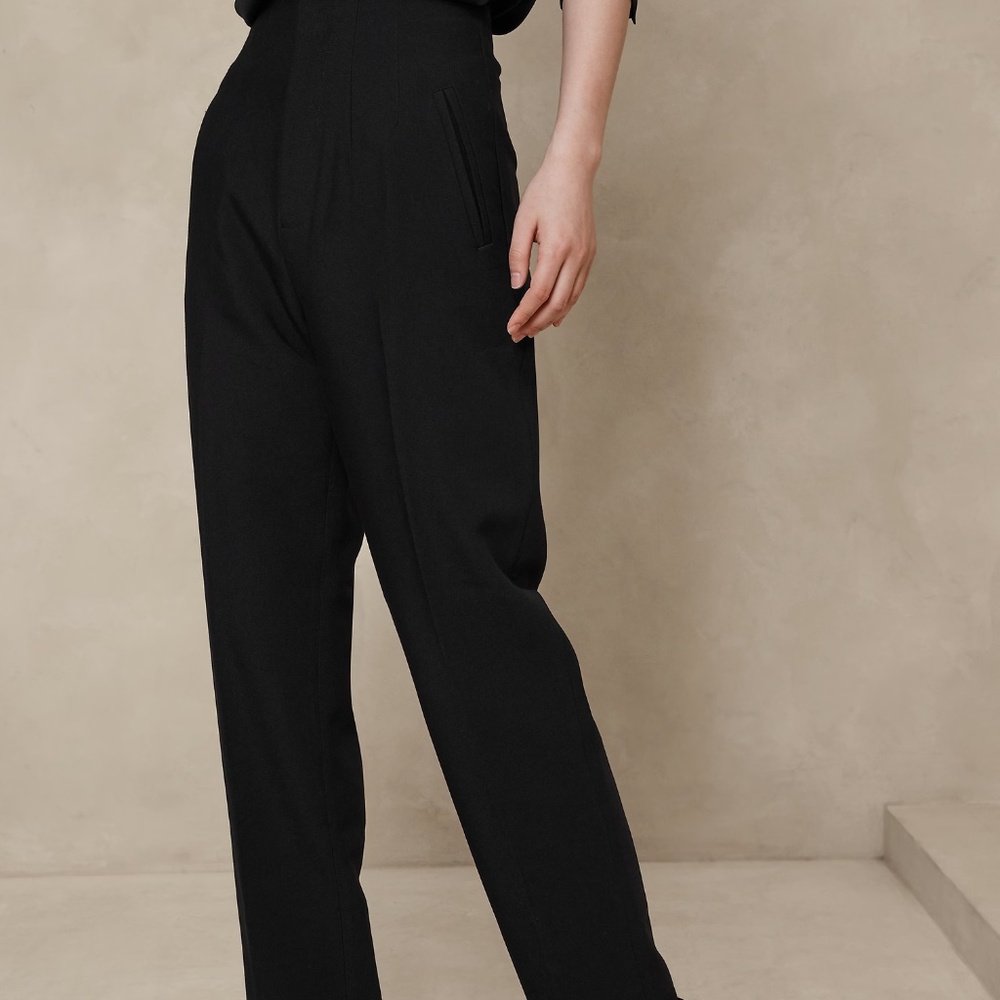 NWT Banana Republic | Black Ultra High Rise Tapered Pants